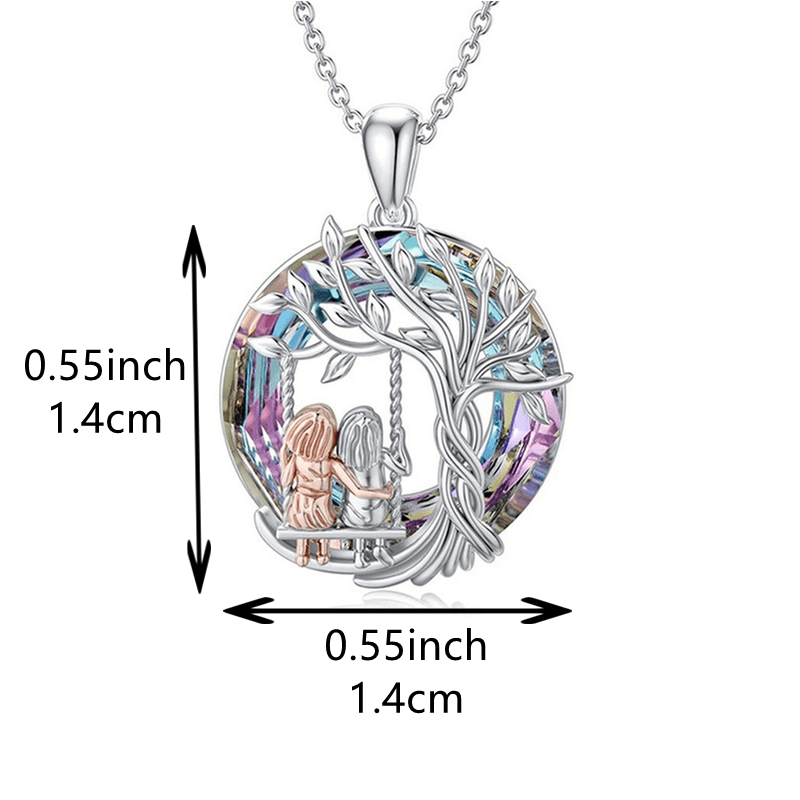 Colorful Life Tree Sister Necklace - Christmas Gift