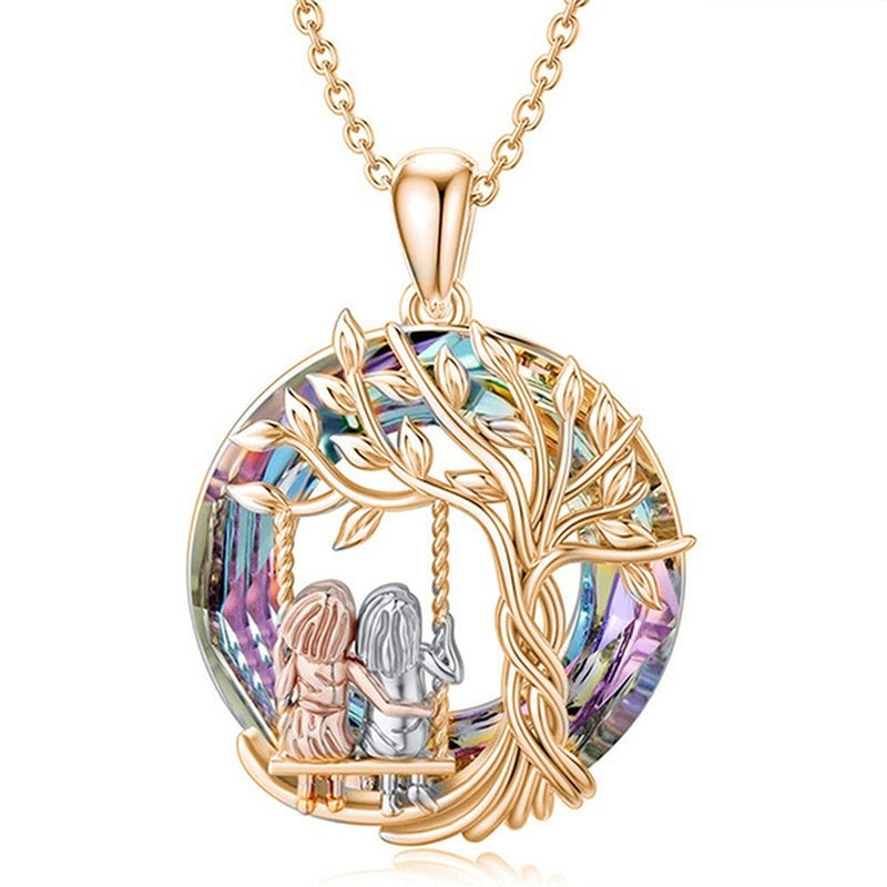 Colorful Life Tree Sister Necklace - Christmas Gift