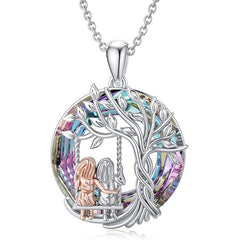 Colorful Life Tree Sister Necklace - Christmas Gift