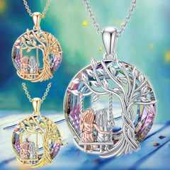Colorful Life Tree Sister Necklace - Christmas Gift