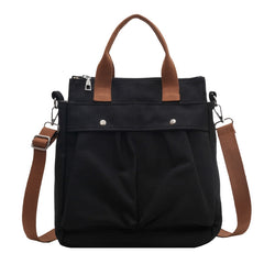 Canvas Durable Shoulder Bag Large Capacity Shopping Crossbody Bag