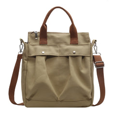Canvas Durable Shoulder Bag Large Capacity Shopping Crossbody Bag