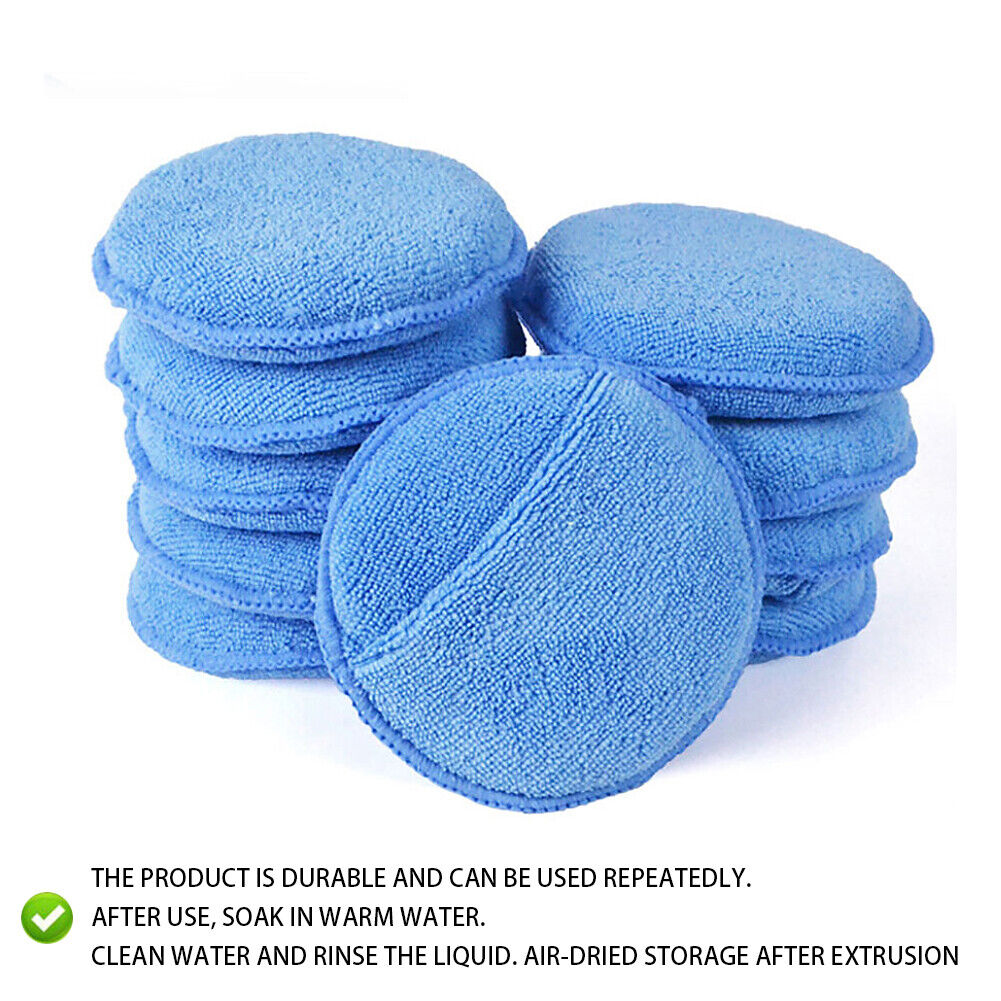 10pcs Microfiber Wax Towel Soft Polishing Waxing Pocket Cars Wax Spon