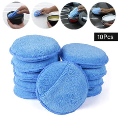 10pcs Microfiber Wax Towel Soft Polishing Waxing Pocket Cars Wax Spon
