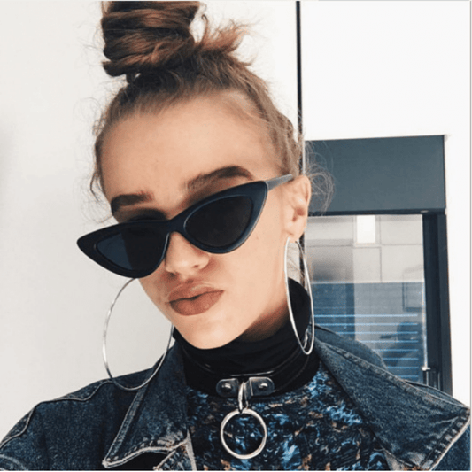 Cat Eye Sunglasses UV400 Glasses Case