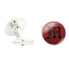 M Glass Gem Cufflinks for Men Suit Shirt Business Cuff Link Jewelry