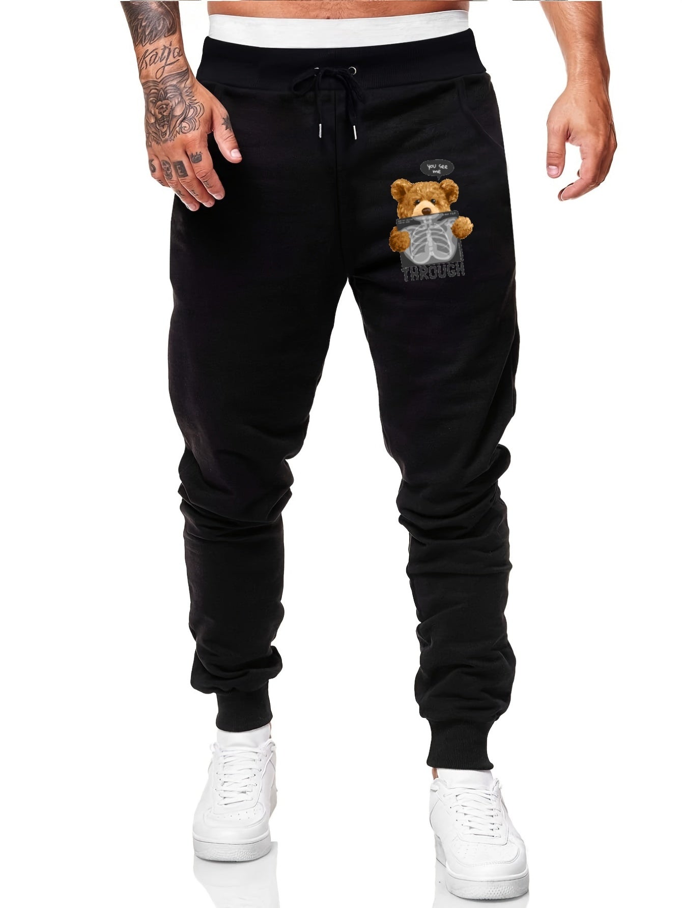 Bear X Ray Comfy Drawstring Joggers Men's Casual Loose Fit Pants