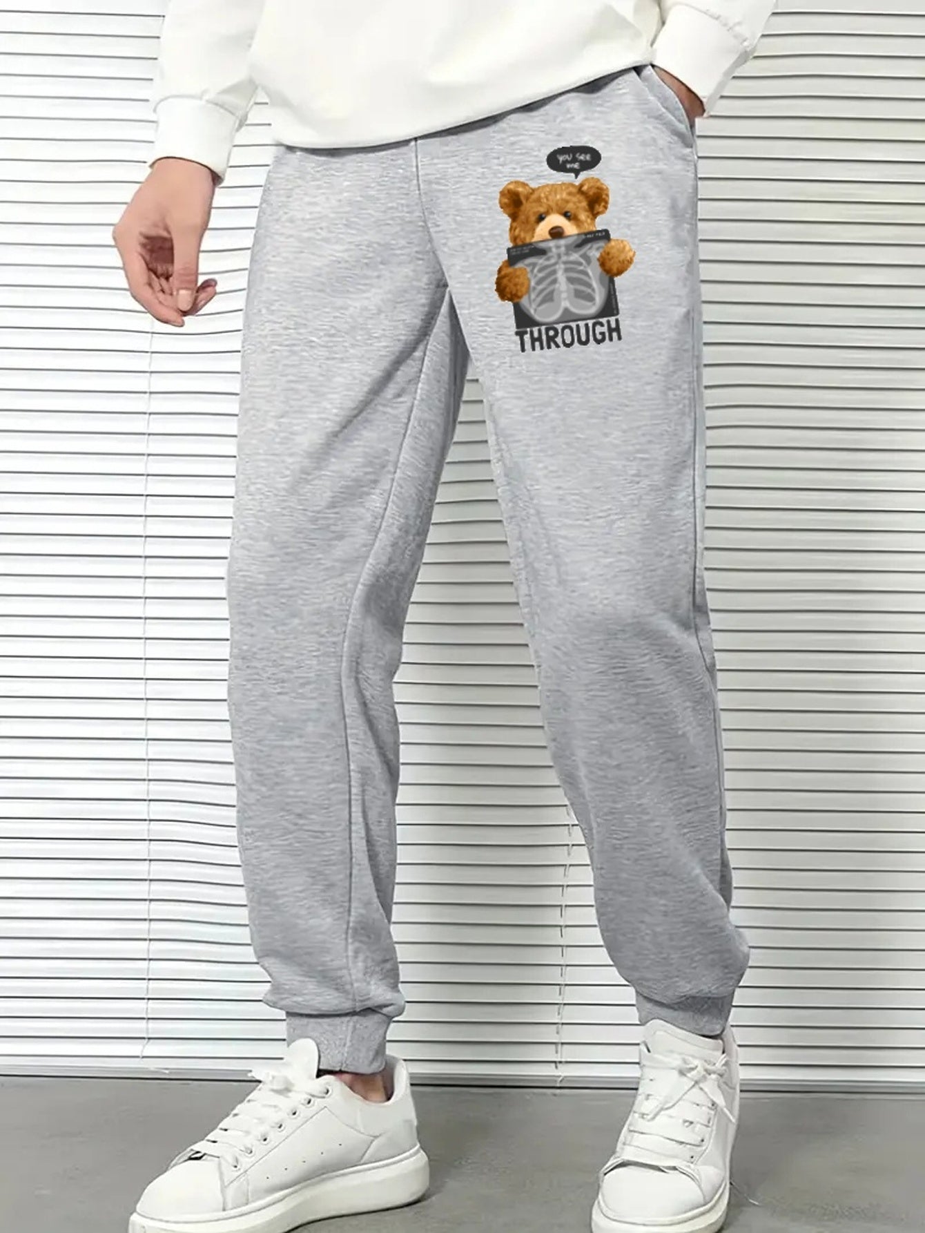 Bear X Ray Comfy Drawstring Joggers Men's Casual Loose Fit Pants