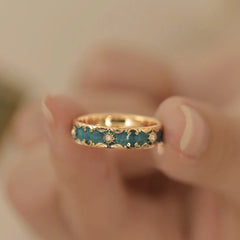 Green Enamel Fairy Ring Craft Jewelry