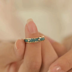 Green Enamel Fairy Ring Craft Jewelry