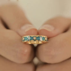 Green Enamel Fairy Ring Craft Jewelry