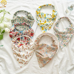 Floral Headband Elastic Hair Band Triangle Scarf