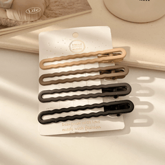 3pcs Hollow Hair Clip Wavy Duck Billed Star Shaped Hair Clip
