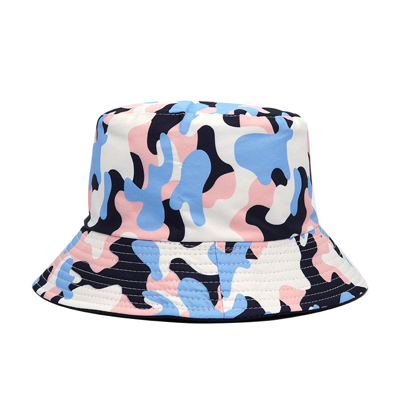 Unisex Camo Bucket Hat Lightweight Sunscreen Fisherman Cap