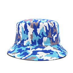 Unisex Camo Bucket Hat Lightweight Sunscreen Fisherman Cap