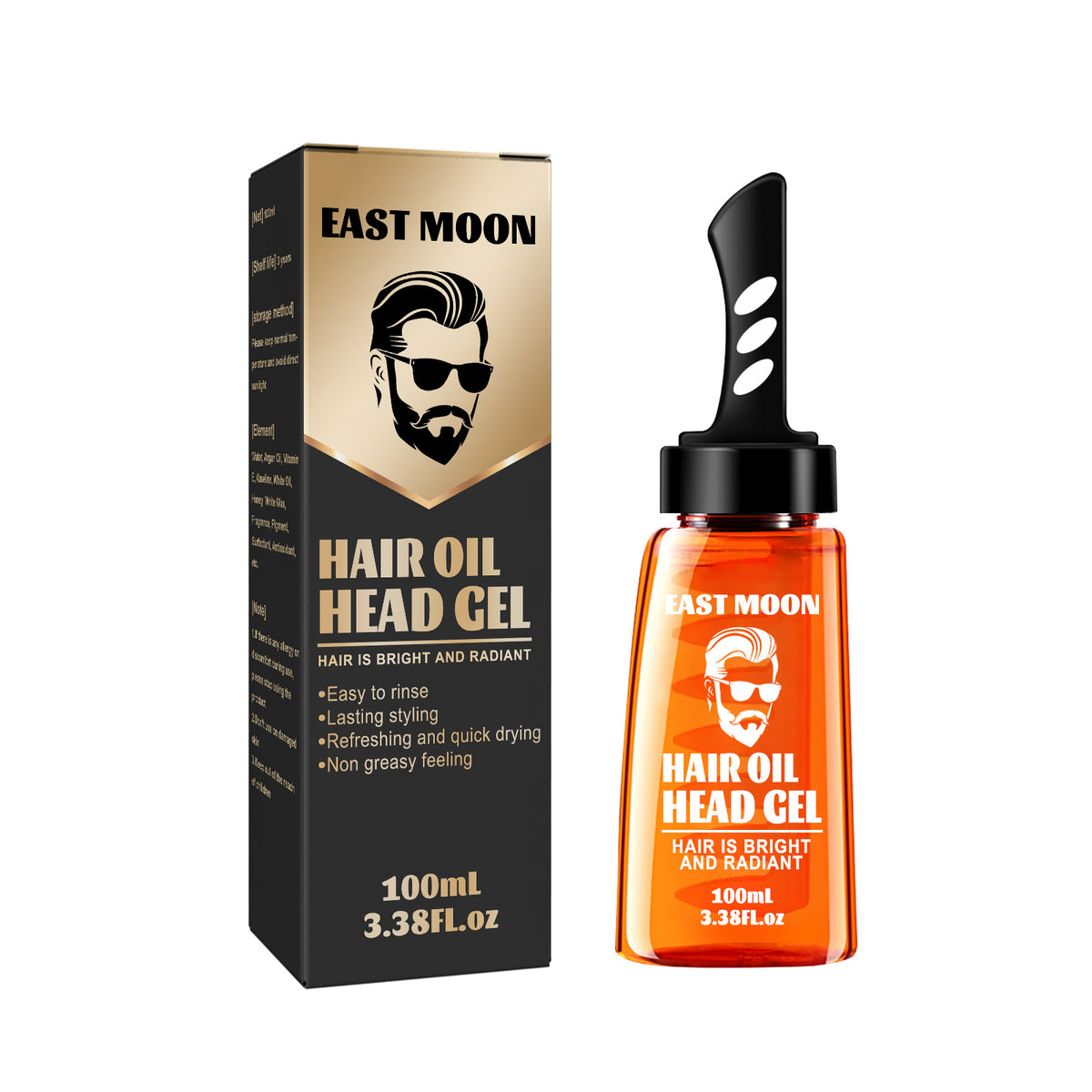 2 in 1 Hair Wax Gel With Comb Fluffy Hair Pomade Wax Mud Men Hair Cream