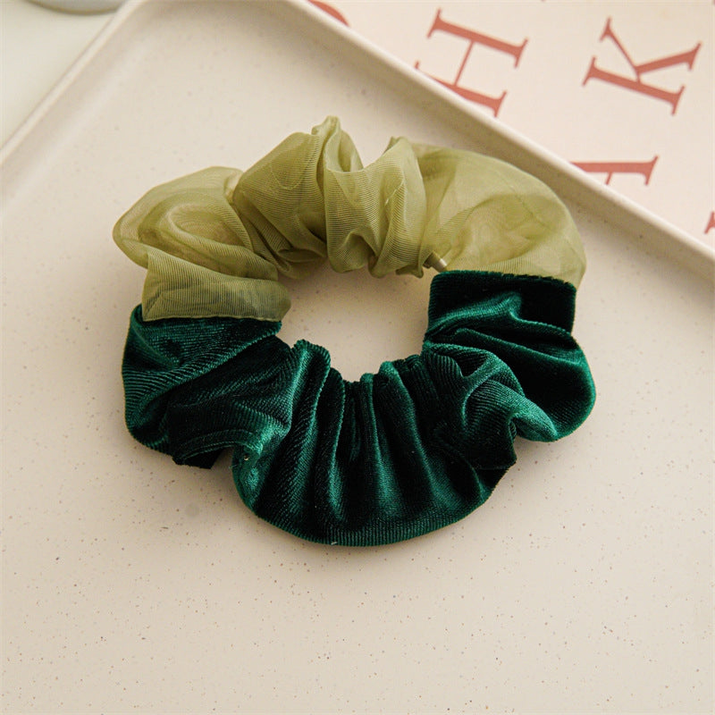 Velvet and Mesh Scrunchie Hair Tie Hair Rope Hair Accessories