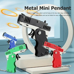 60pcs Metal Burst Rubber Band Toy Keychain Safe Shooting Toy