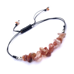 Natural Gems Chip Stone Bracelet Chakra Set Energy TUMBLED Yogo Bracelets