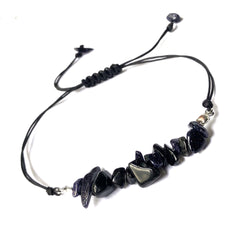 Natural Gems Chip Stone Bracelet Chakra Set Energy TUMBLED Yogo Bracelets