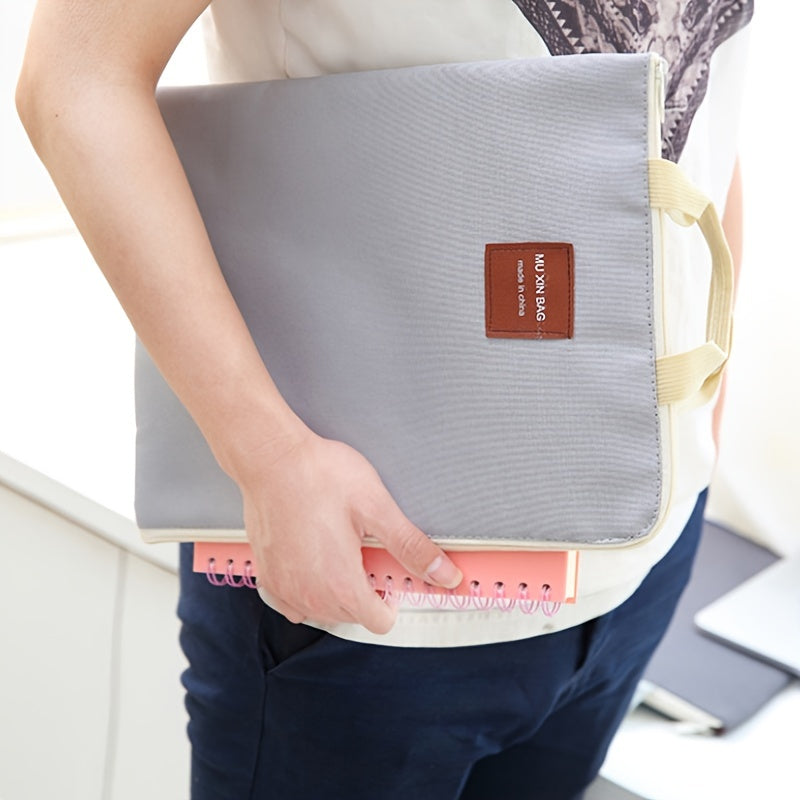Minimalist Zipper Document Storage Pouch Lightweight Bag For School & Work