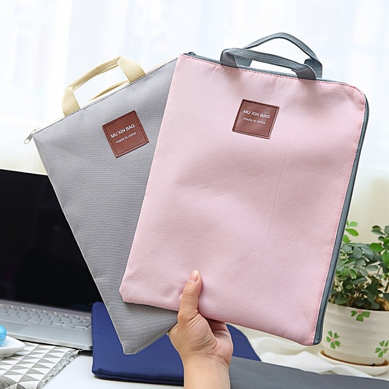Minimalist Zipper Document Storage Pouch Lightweight Bag For School & Work