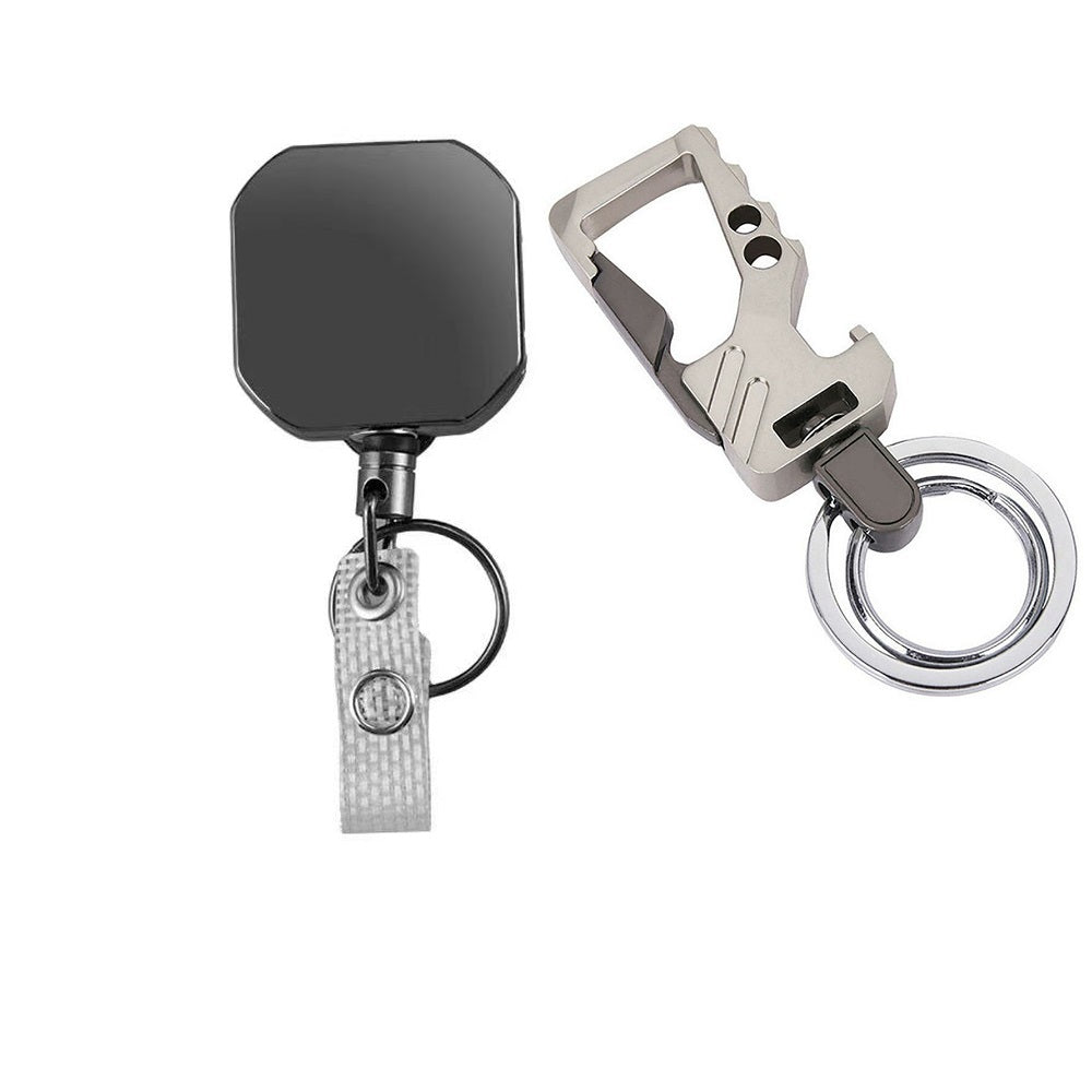 Retractable Keychain Lanyard with Bottle Opener