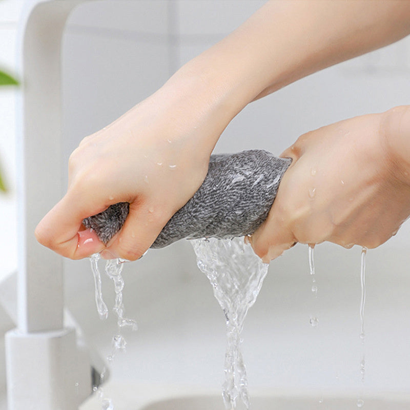 10pcs Kitchen Rag Double Sided Microfiber Cleaning Rags Multipurpose Dish Cloths
