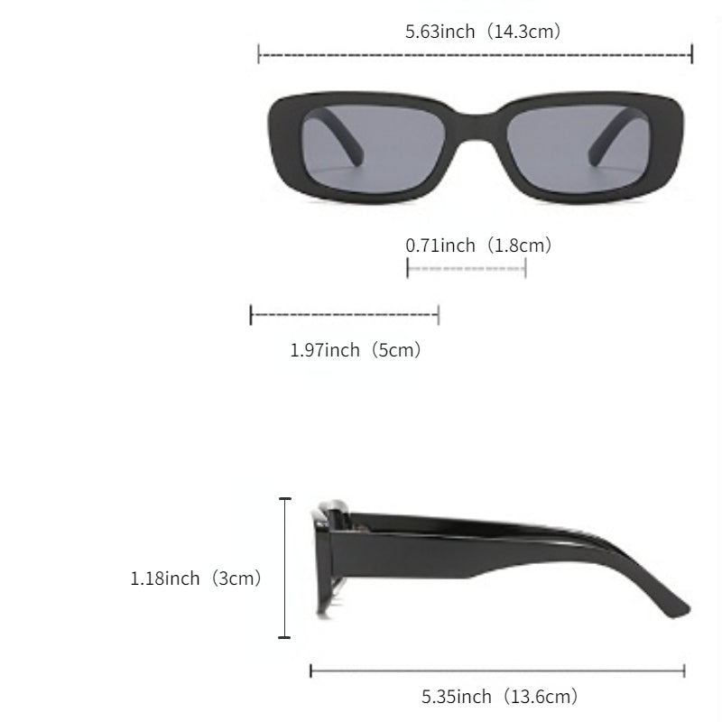 Rectangle Sunglasses Candy Gradient Glasses UV400
