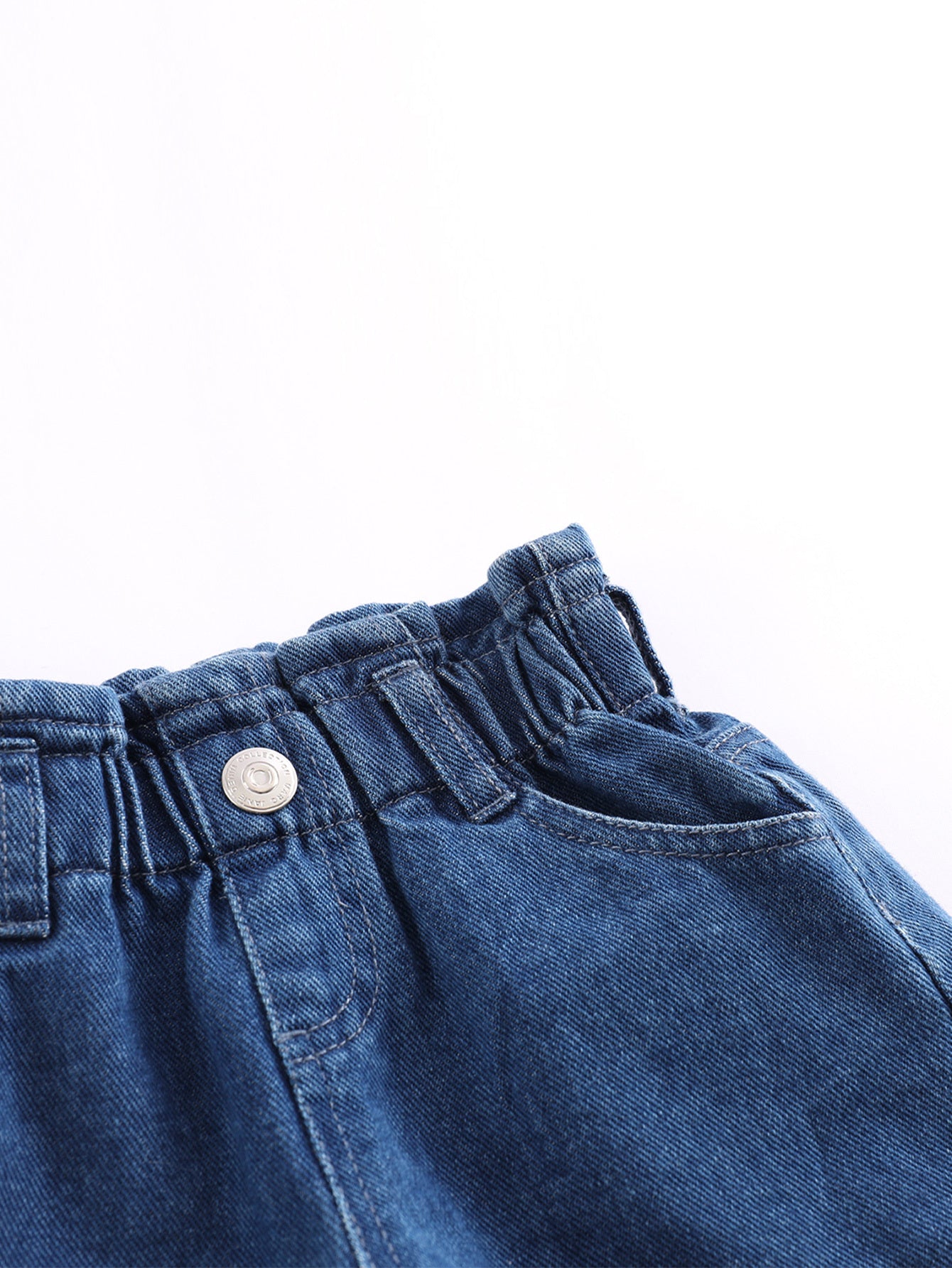 Girls Jean Shorts Kids Summer Elastic Waist Casual Denim Shorts