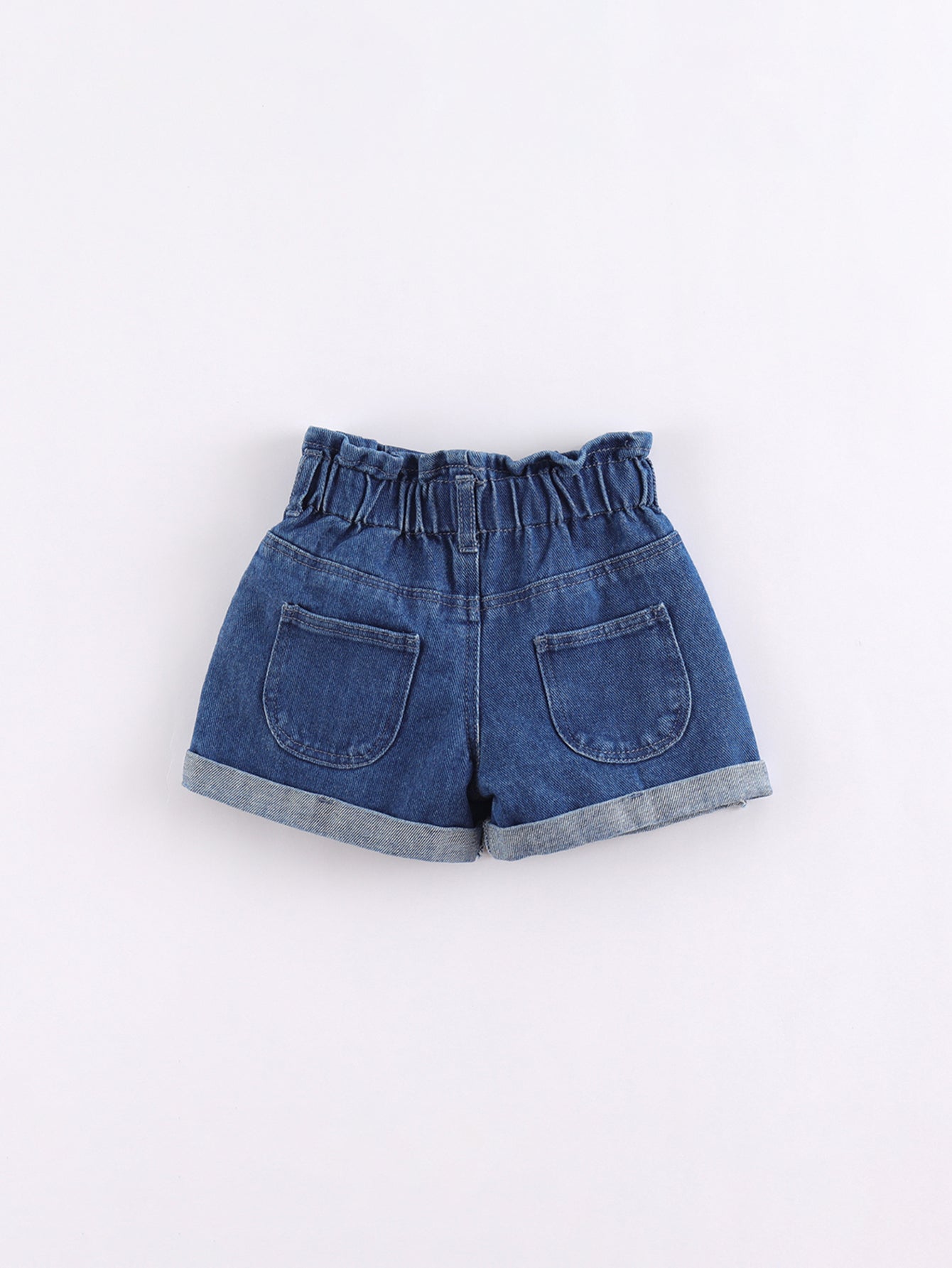 Girls Jean Shorts Kids Summer Elastic Waist Casual Denim Shorts