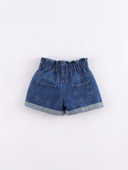 Girls Jean Shorts Kids Summer Elastic Waist Casual Denim Shorts