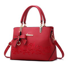 Embroidered Pattern Tote Satchel Bag Classic Shoulder Bag Women's Bag