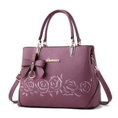 Embroidered Pattern Tote Satchel Bag Classic Shoulder Bag Women's Bag
