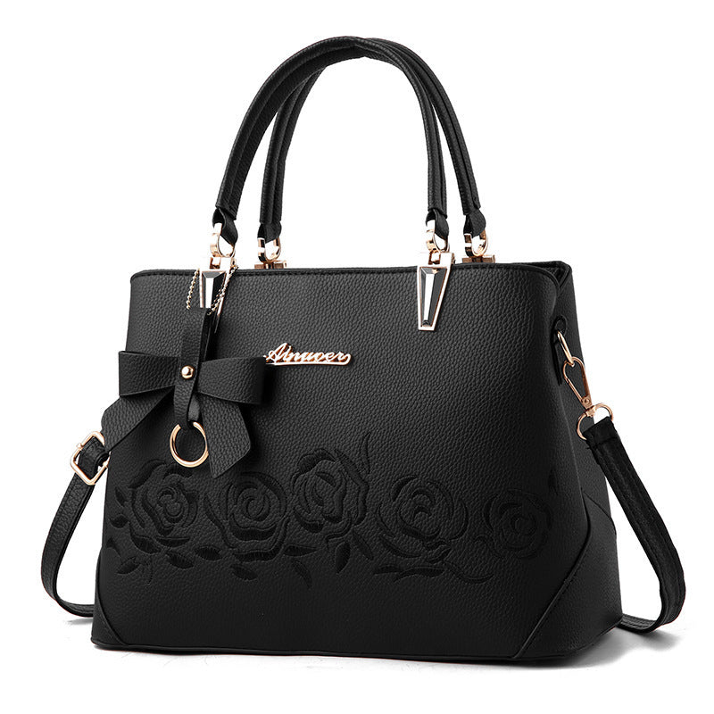 Embroidered Pattern Tote Satchel Bag Classic Shoulder Bag Women's Bag
