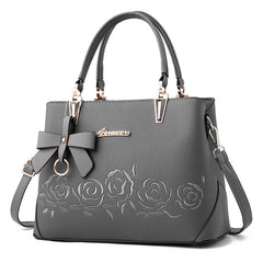 Embroidered Pattern Tote Satchel Bag Classic Shoulder Bag Women's Bag