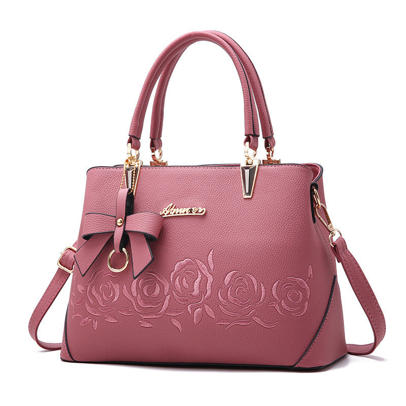 Embroidered Pattern Tote Satchel Bag Classic Shoulder Bag Women's Bag