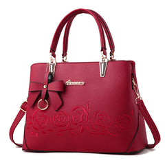 Embroidered Pattern Tote Satchel Bag Classic Shoulder Bag Women's Bag