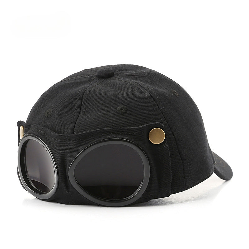 Men's Peaked Cap With Sunglasses Sunshade Baseball Cap