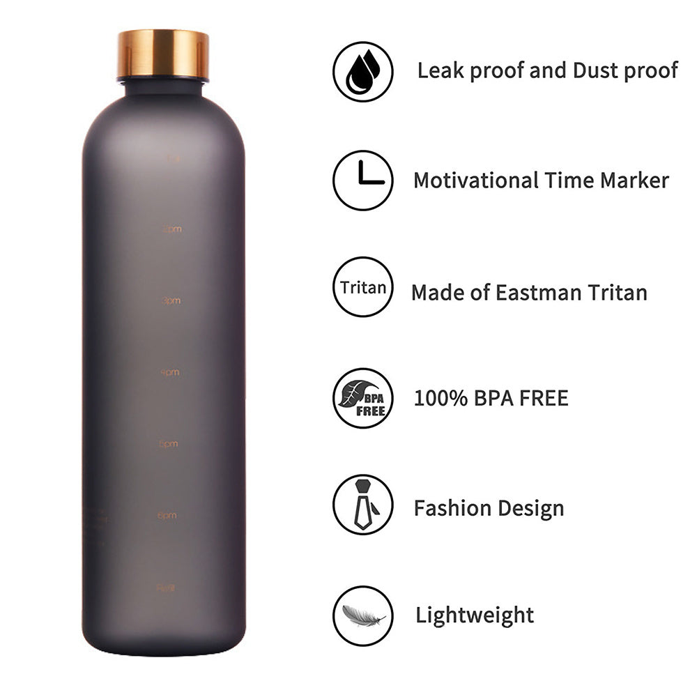 Motivational 32oz Water Bottle With Time Marker