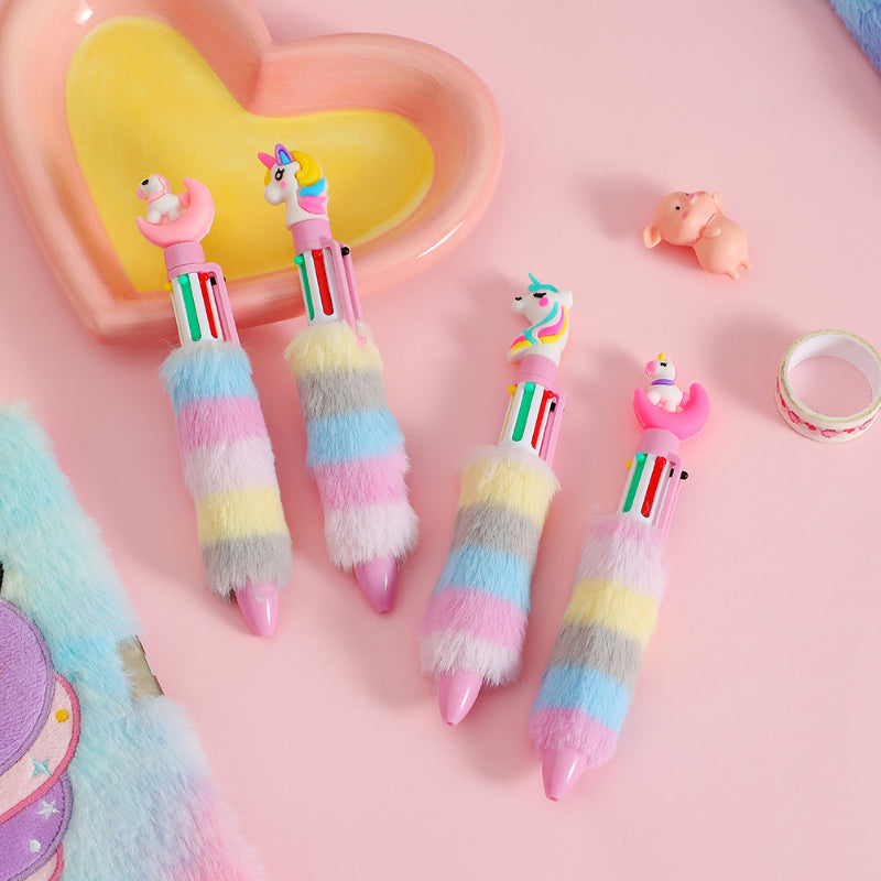 Cute Unicorn Plush Ballpoint Pen for Kids