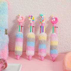 Cute Unicorn Plush Ballpoint Pen for Kids