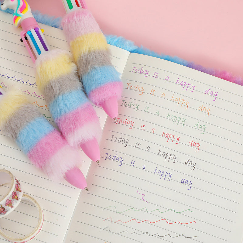 Cute Unicorn Plush Ballpoint Pen for Kids