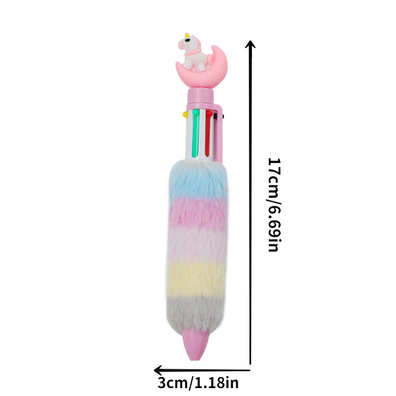 Cute Unicorn Plush Ballpoint Pen for Kids