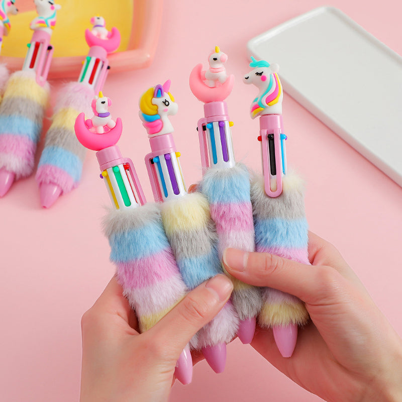 Cute Unicorn Plush Ballpoint Pen for Kids