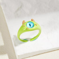 Girls Boys Teen Retro Cat Eyes Ring Jewelry Accessories For Gift Party