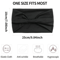 Solid Stretch Sports Headband Wide Band Yoga Headband