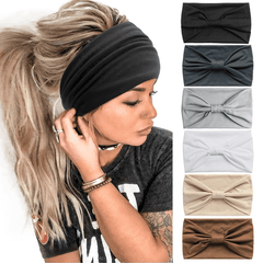 Solid Stretch Sports Headband Wide Band Yoga Headband