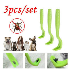 3 Piece Pet Grooming Set Flea & Lice Remover Hooks for Cats & Dogs