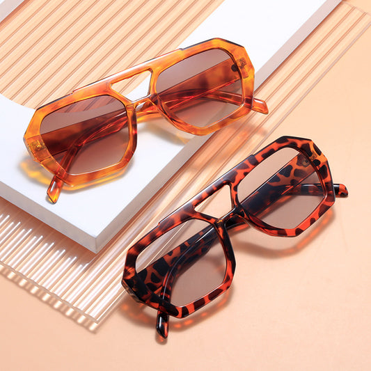 Retro Tortoiseshell Aviator Sunglasses UV400